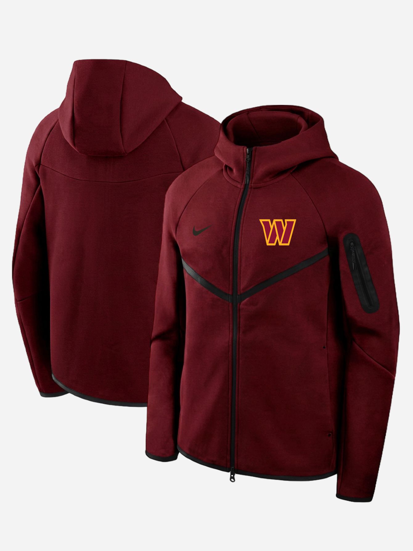 Men 2026 Nike NFL Washington Commanders hoodie red 05